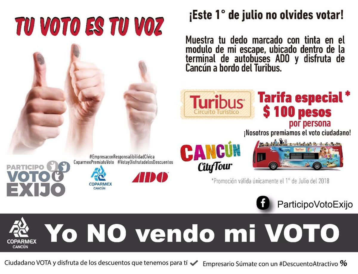 Empresas invitan a votar y ofrecen promociones
