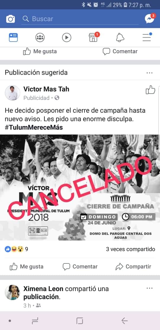 Adversarios buscan frenar a Víctor Mas con páginas falsas