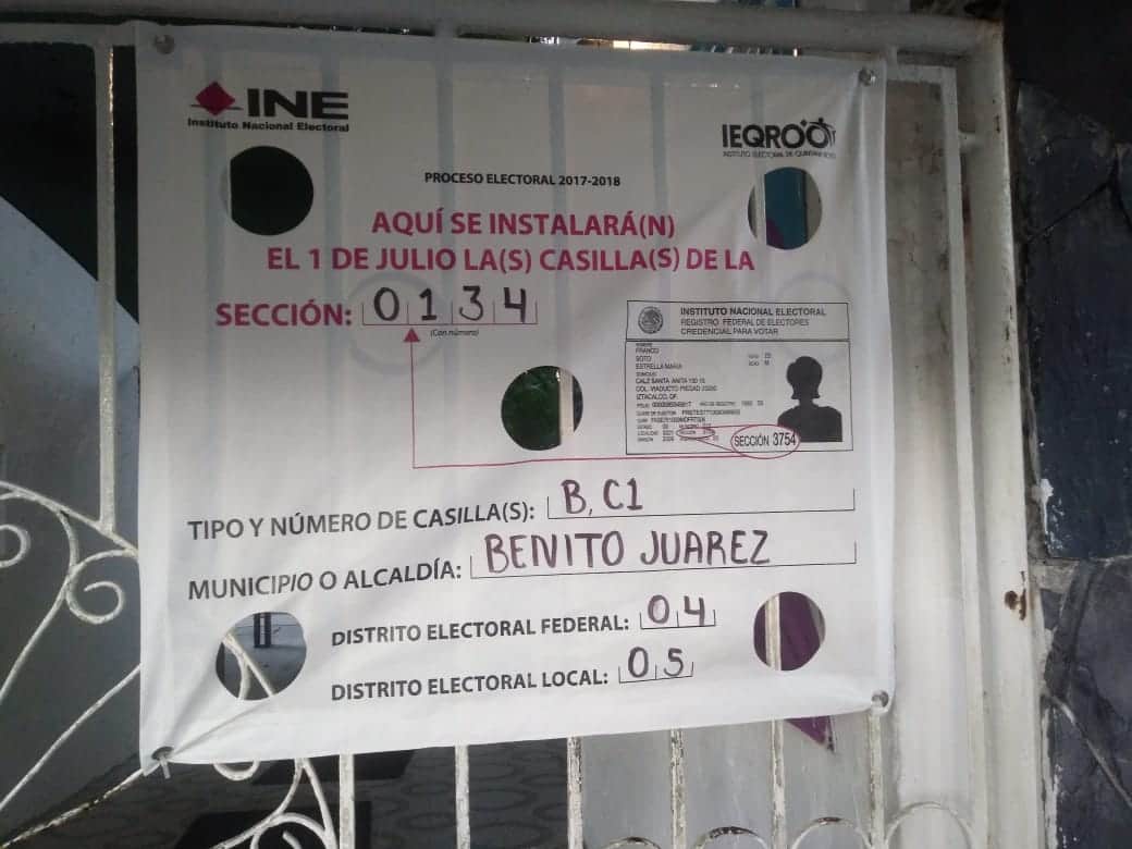 Señalizan INE y Ieqroo lugares de votación