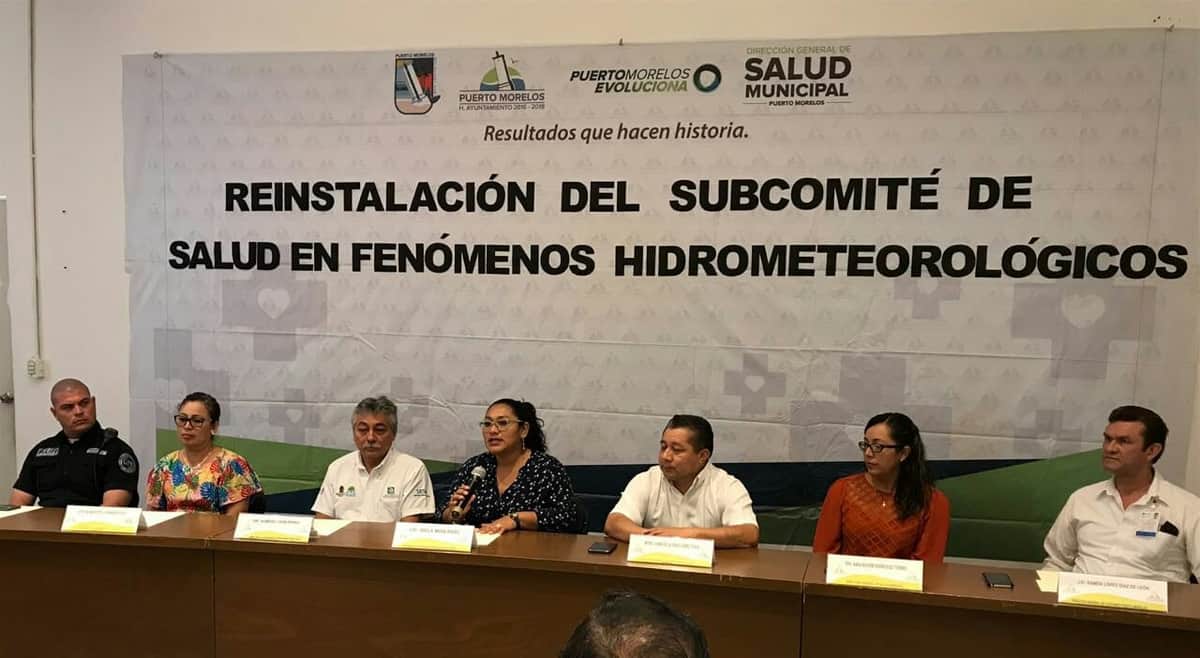 Reinstalan Subcomité de Salud en Fenómenos Hidrometeorológicos en Puerto Morelos
