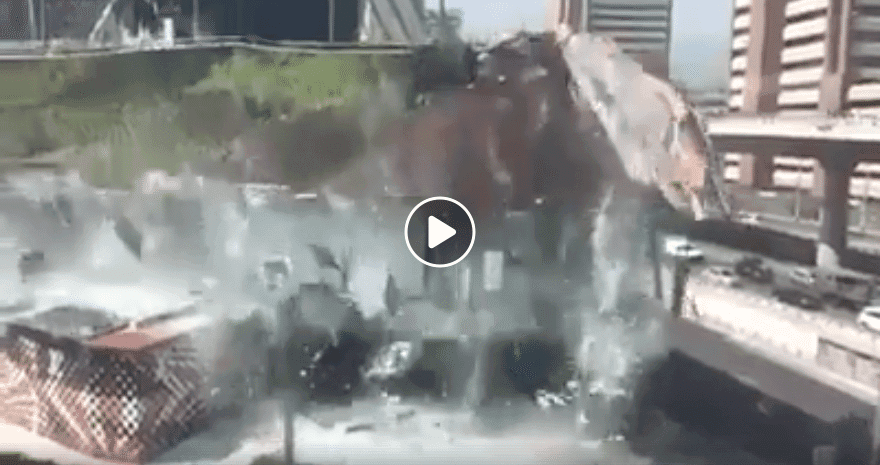 Derrumbe en plaza comercial de la CDMX