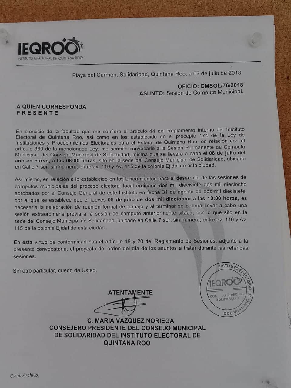 Abrirán 201 de los 324 paquetes electorales de Solidaridad