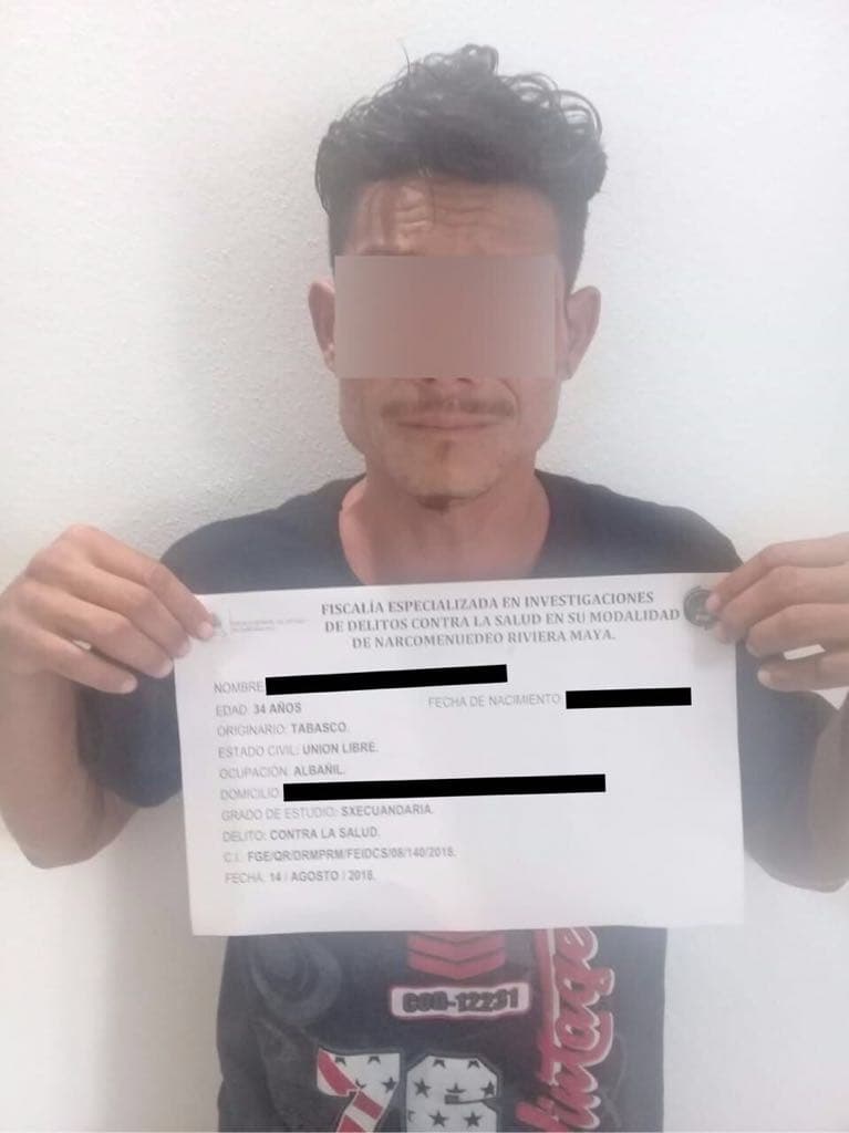 Un narcomenudista menos en las calles de Playa del Carmen