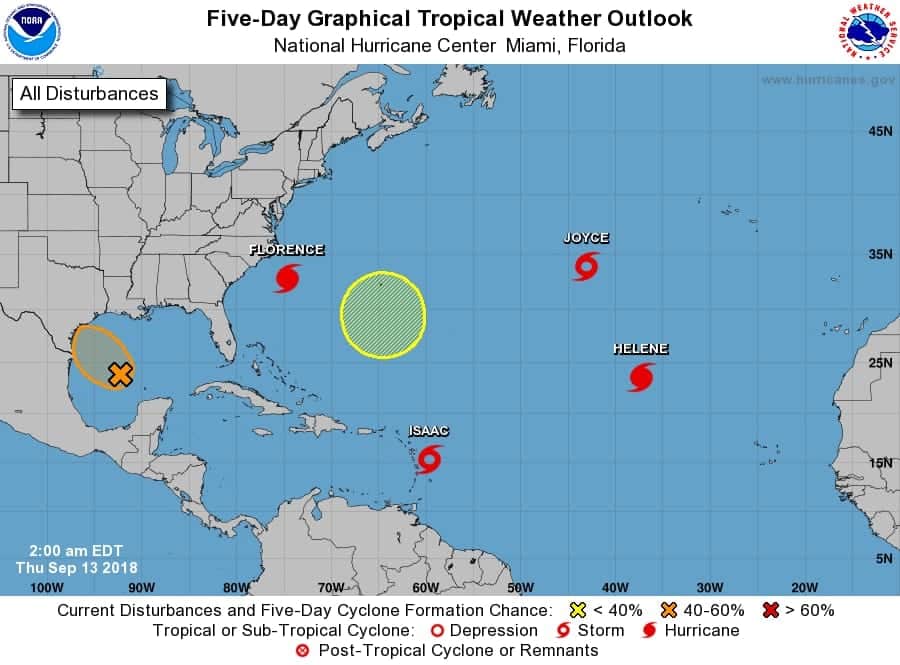 Tormenta Tropical Isaac se ubica al este-sureste de Xcalak, Quintana Roo
