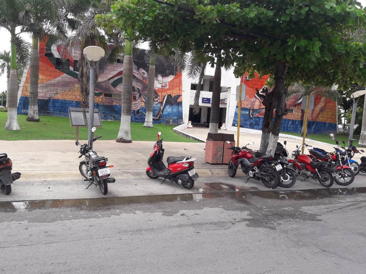 Rebosan aguas negras frente al Palacio Municipal de Cozumel