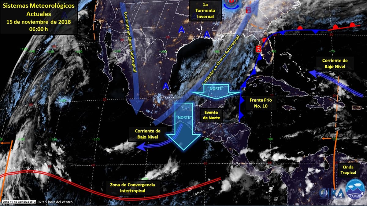 Días fríos y lluviosos para Quintana Roo por Frente Frío 10