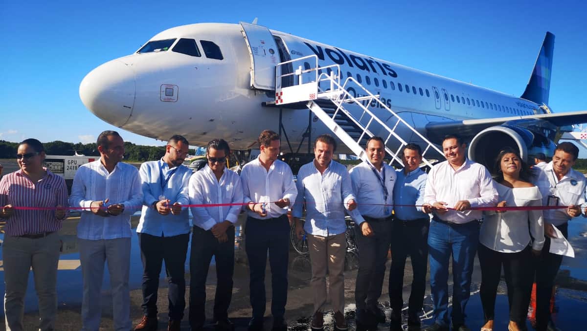 inauguran la ruta CDMX-Cozumel de Volaris