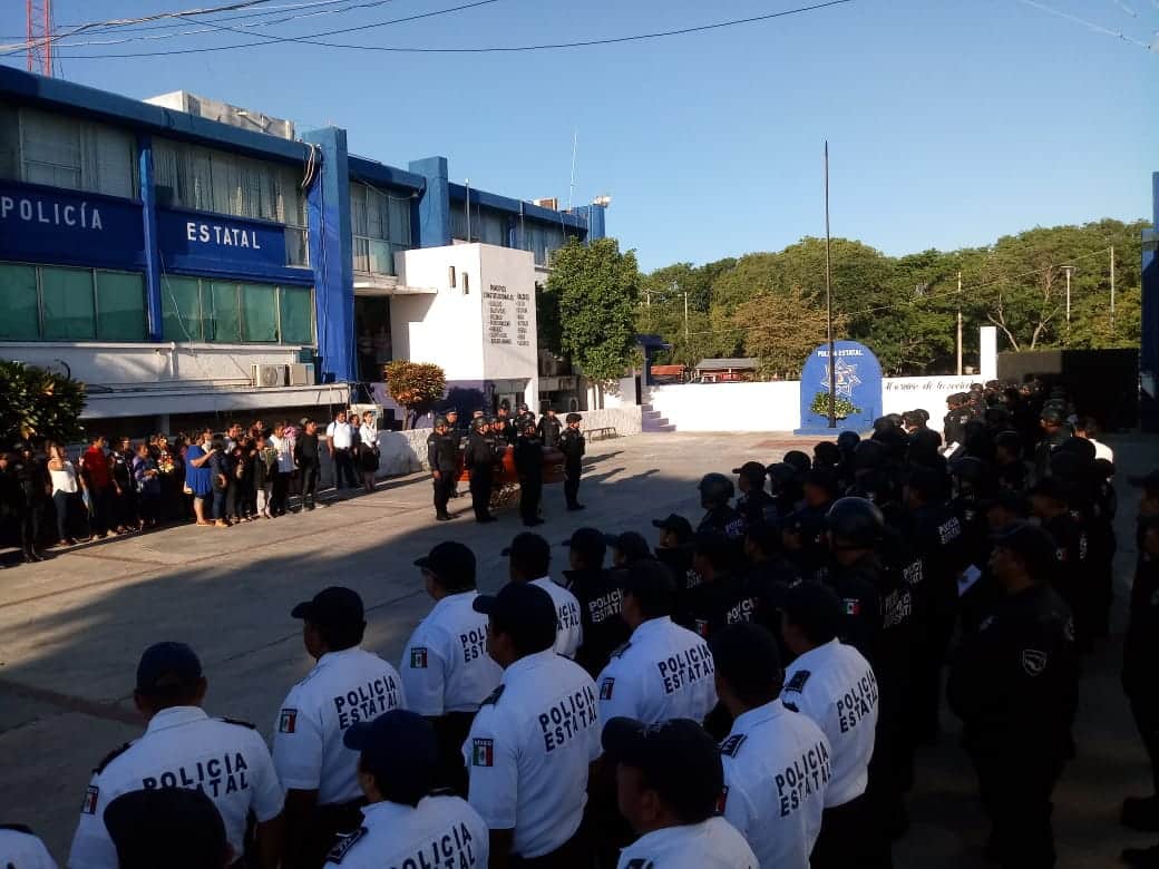 (Galería) Despiden con honores al policía caído