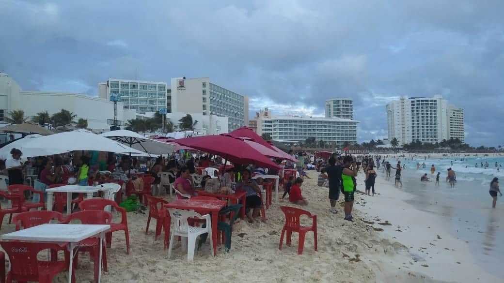 Playas de Cancún, con buena afluencia