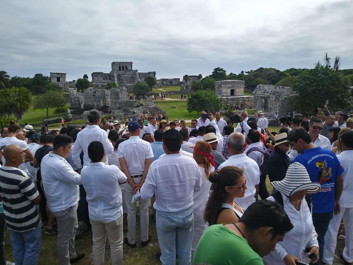 Con ritual, piden permiso a la madre tierra para iniciar el Tren Maya