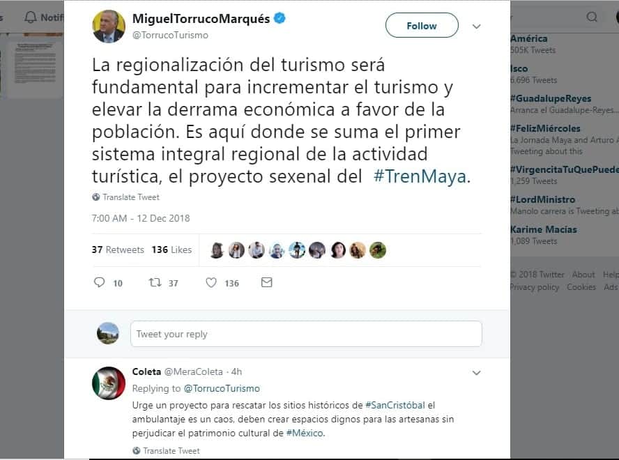 Miguel Torruco anuncia a su nuevo equipo de trabajo para la Secretaría de Turismo