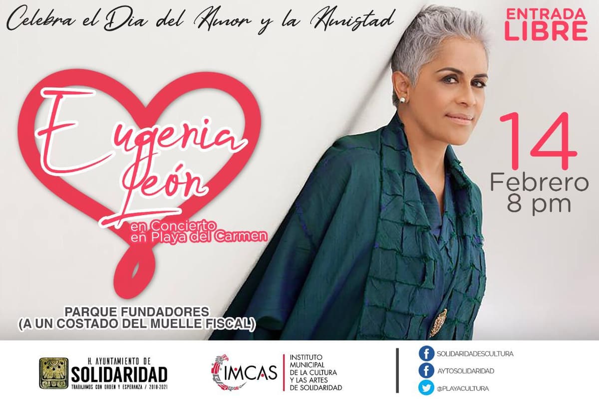 Eugenia León ofrecerá concierto gratuito en Playa del Carmen