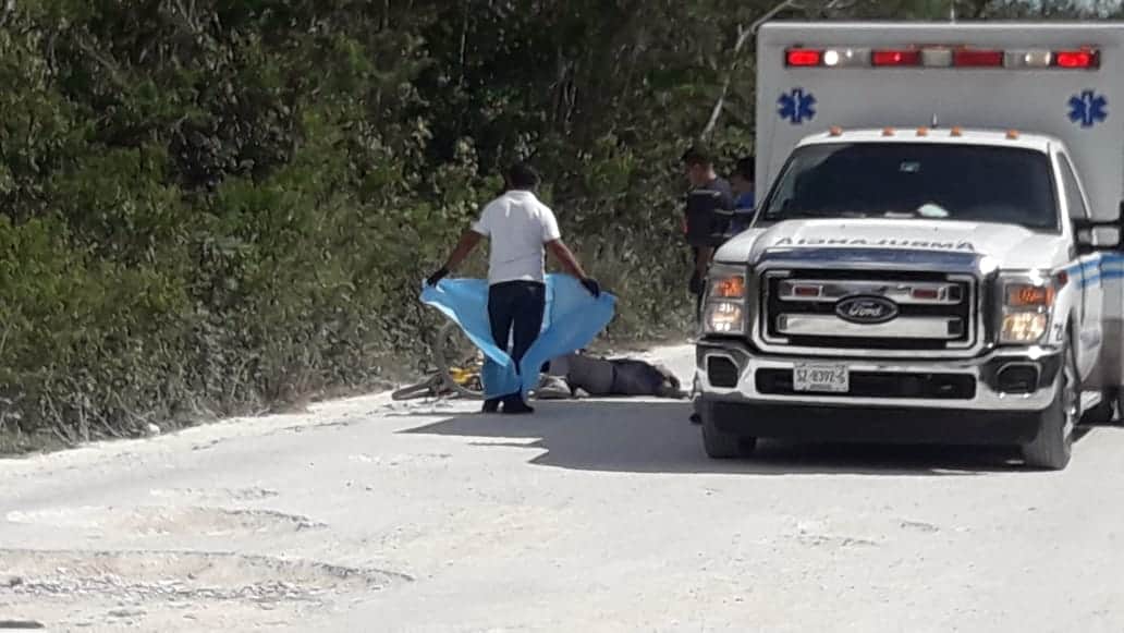 Fallece ciclista al caerse en Cozumel