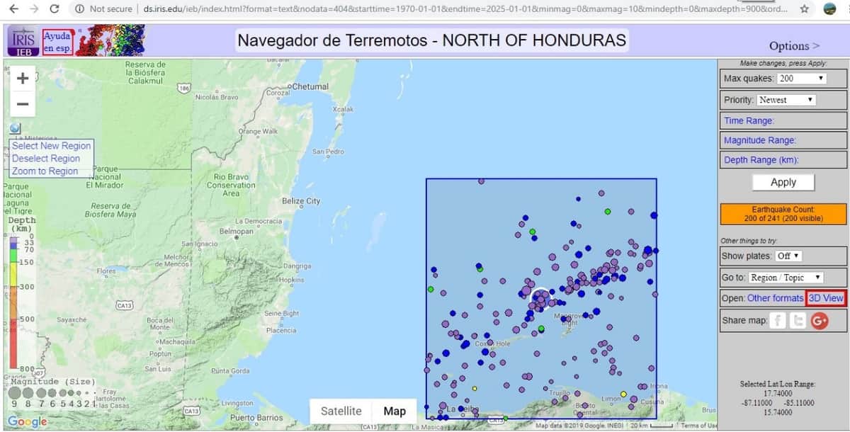 Sismo en norte de Honduras se siente en Chetumal