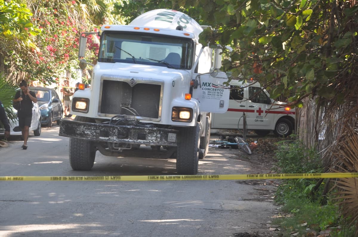 Muere niña de tres años arrollada por camión en Tulum