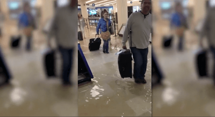 Se inunda Terminal 3 del Aeropuerto de Cancún