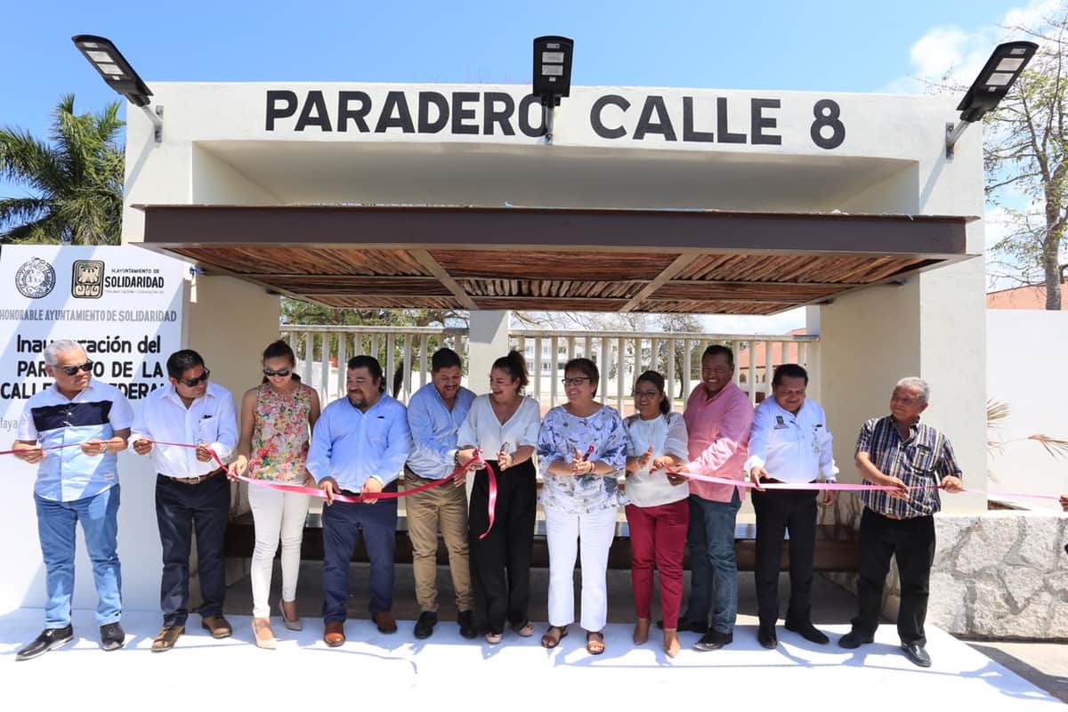 Gobierno de Solidaridad realiza obras de pavimentación, luminarias y paraderos