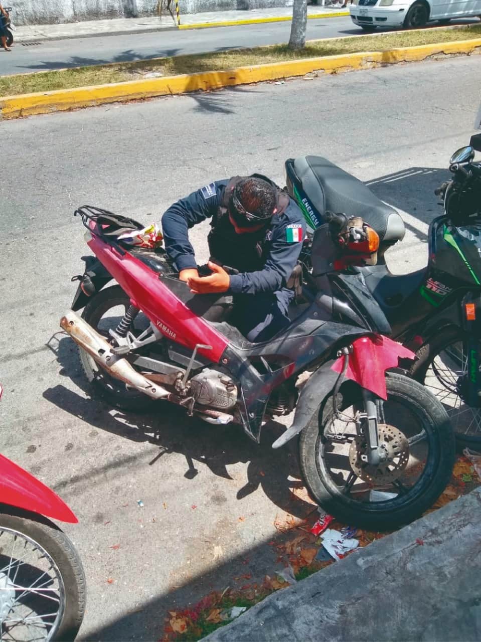 Detienen a ladrón de motocicleta tras operativo en Cozumel