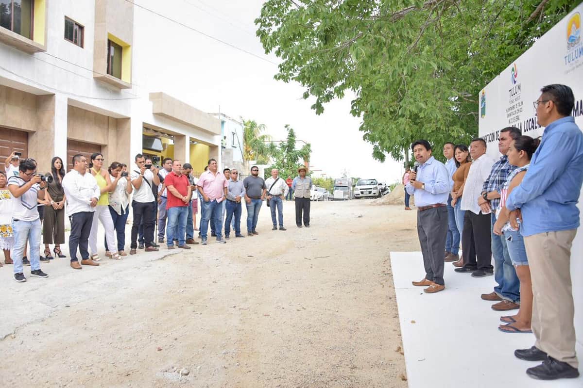 Inicia pavimentación en calles de Akumal