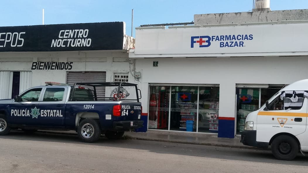 Asaltan farmacia Bazar en Chetumal, el botín fue de 2 mil pesos
