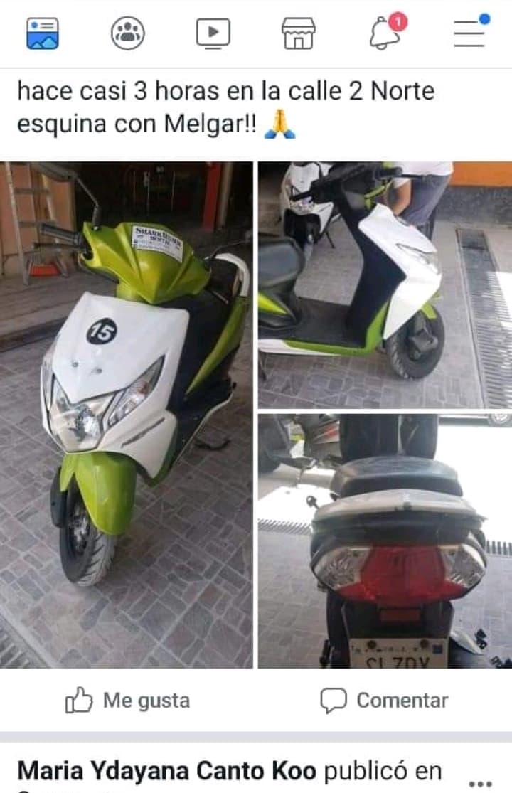 Aumenta el robo de motocicletas en Cozumel