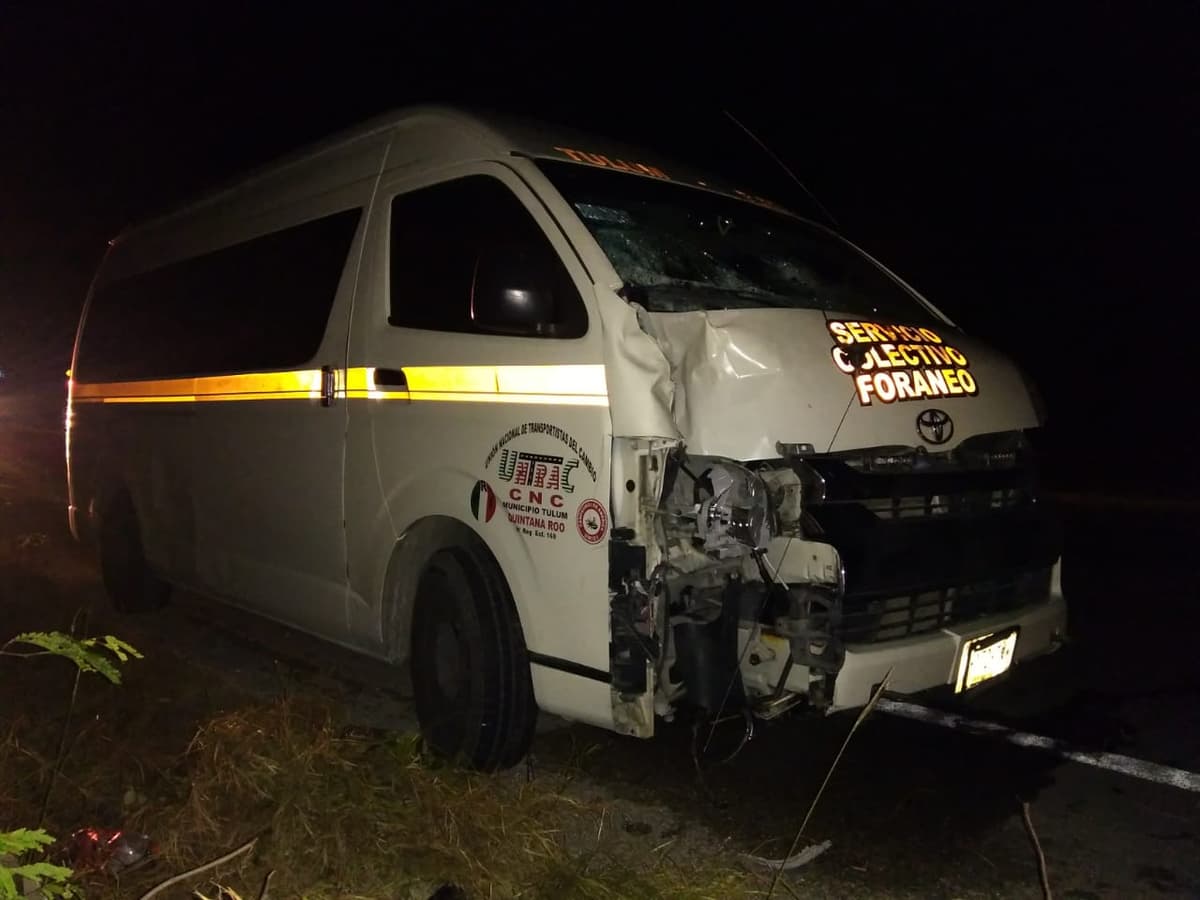 Atropella van de ruta Playa-Tulum a peatón y lo mata