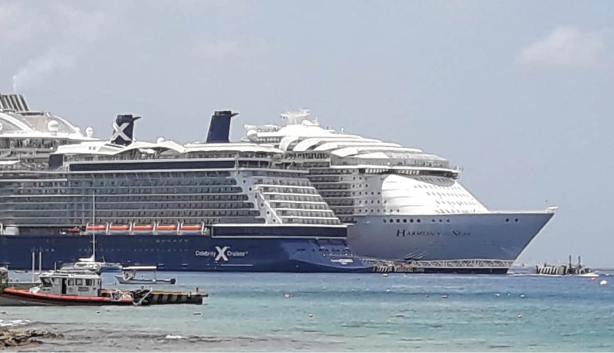Cozumel se beneficia del mal clima y recibe al "Harmony of the Seas"