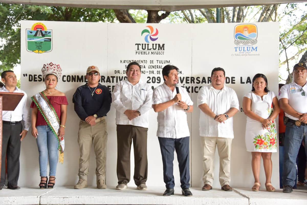 Un éxito las fiestas patrias en Tulum, Víctor Mas Tah