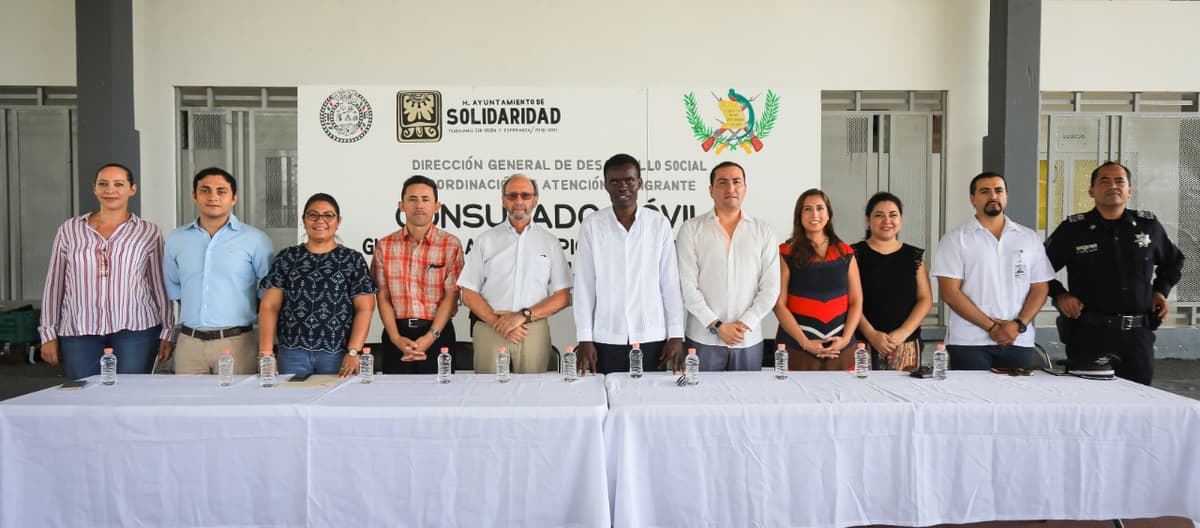 Instalan el "Consulado Móvil" de Guatemala en Solidaridad