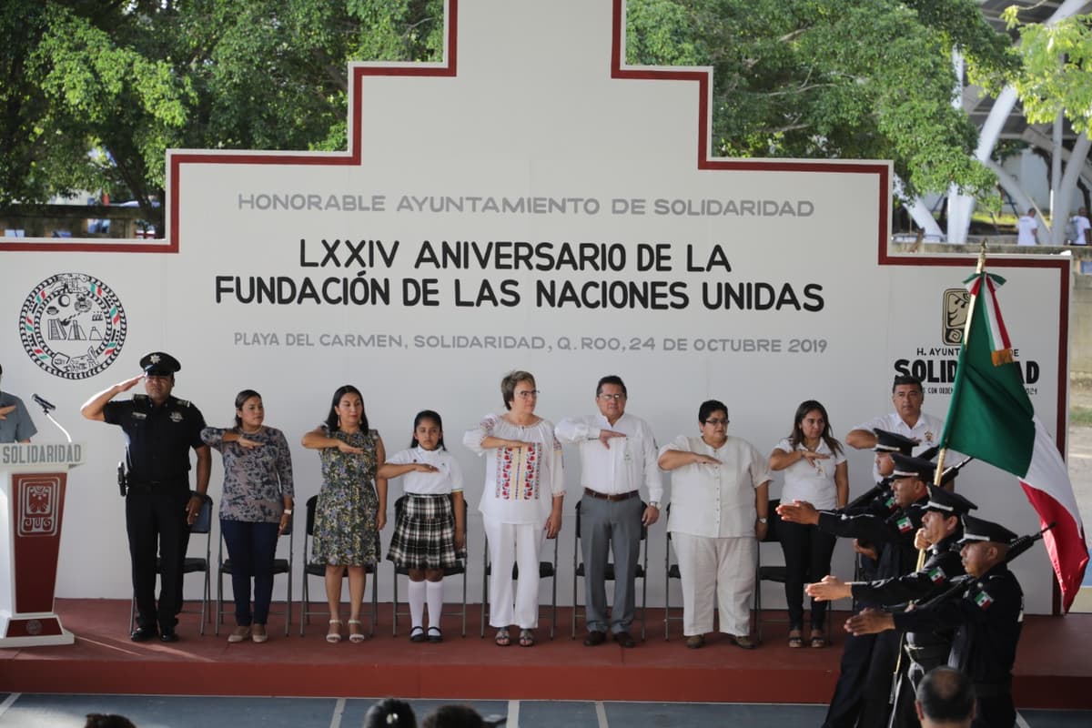 Celebran aniversario de la ONU en primaria de Solidaridad