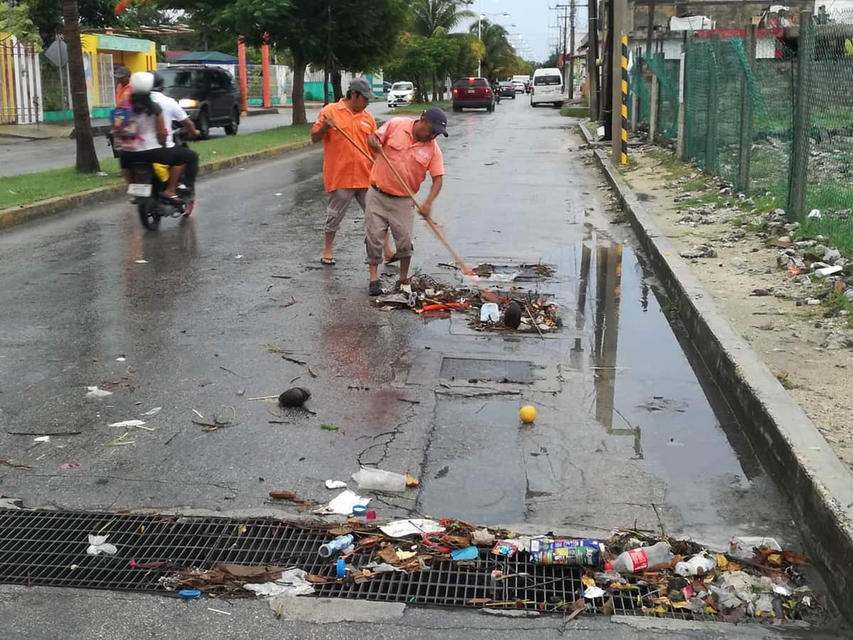 Aplican "Plan Tormenta" en Cozumel tras intensas lluvias