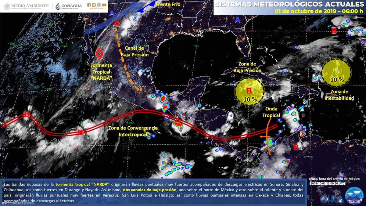 Clima: Zona de inestabilidad está a 680 kilómetros de Quintana Roo