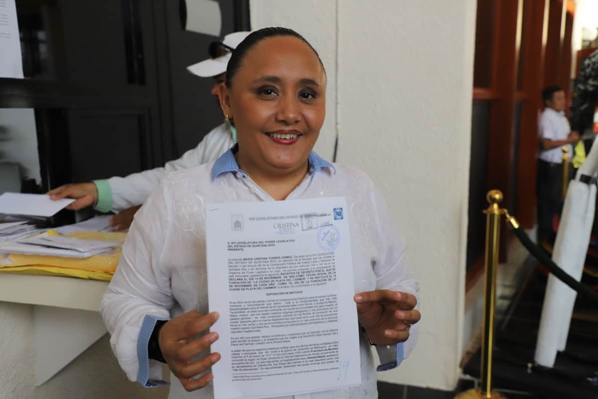 Cristina Torres propone el 14 de noviembre cómo día la "Fundación de Playa del Carmen"