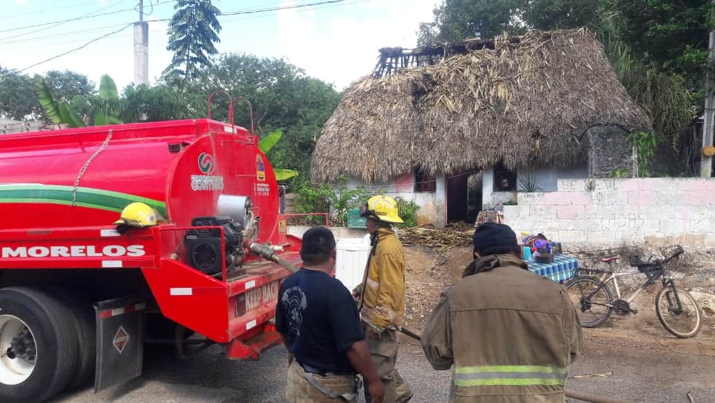 Menor incendia su vivienda en la zona maya
