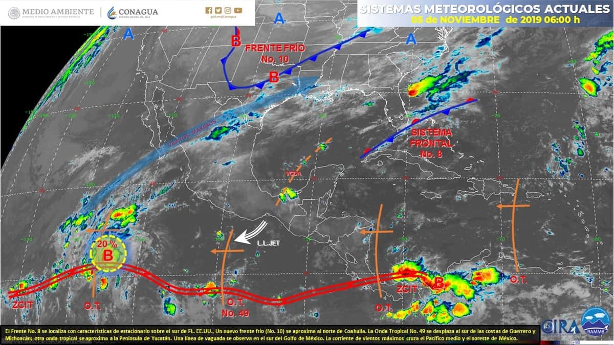Clima: Martes con clima caluroso y algunas lluvias