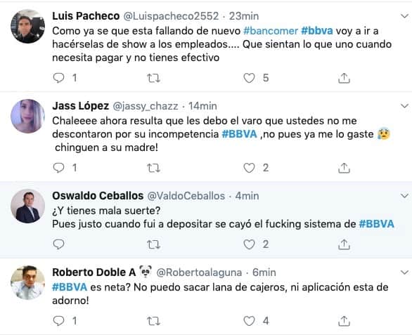 Reportan nuevas fallas en el sistema de BBVA en México