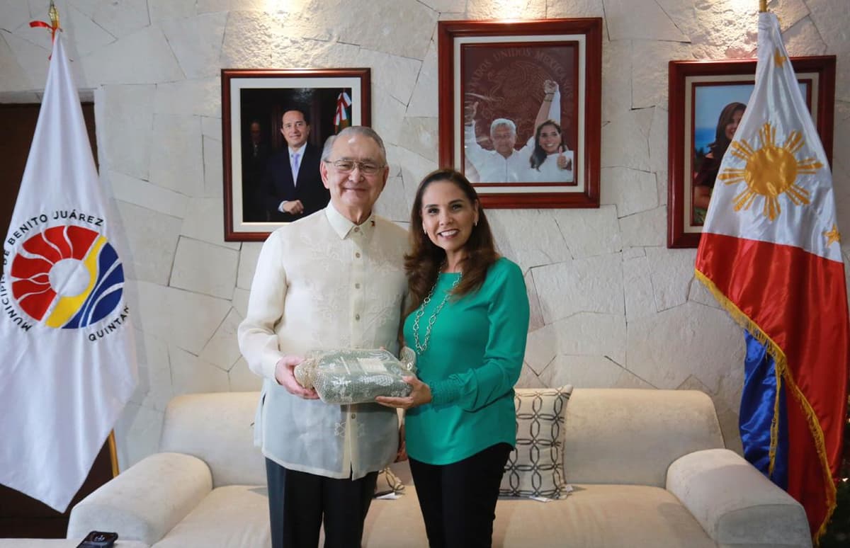 Recibe Mara Lezama al embajador de Filipinas en México