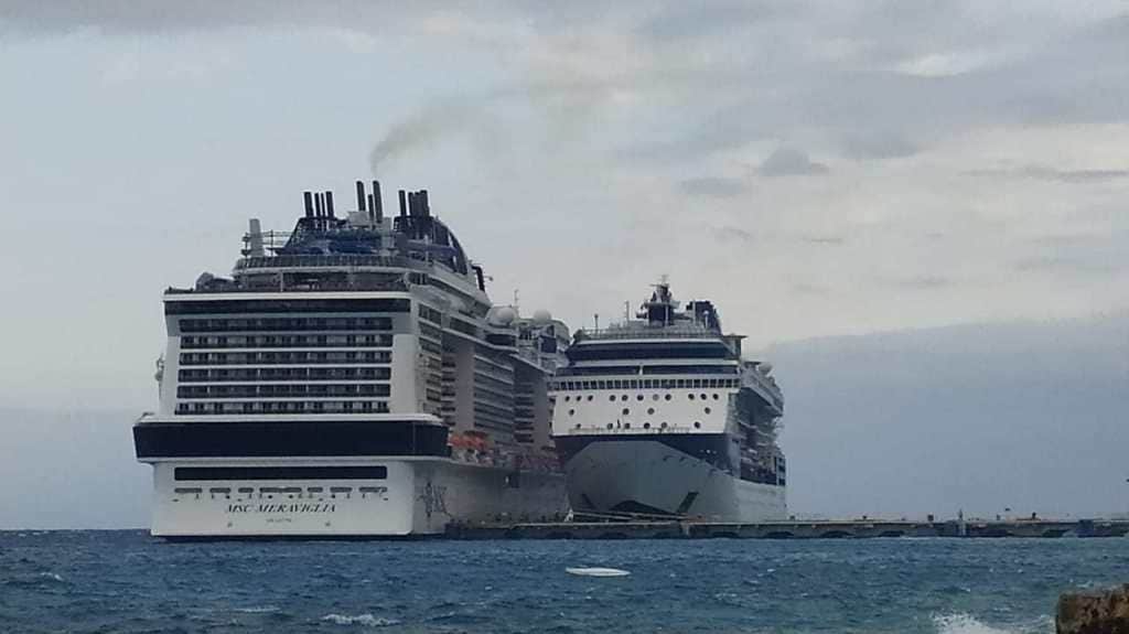 Crucero Meroviglia continúa en Cozumel