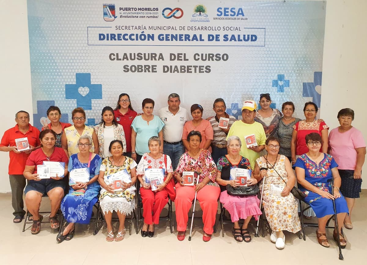 Enseñan a controlar su diabetes a adultos mayores de Puerto Morelos
