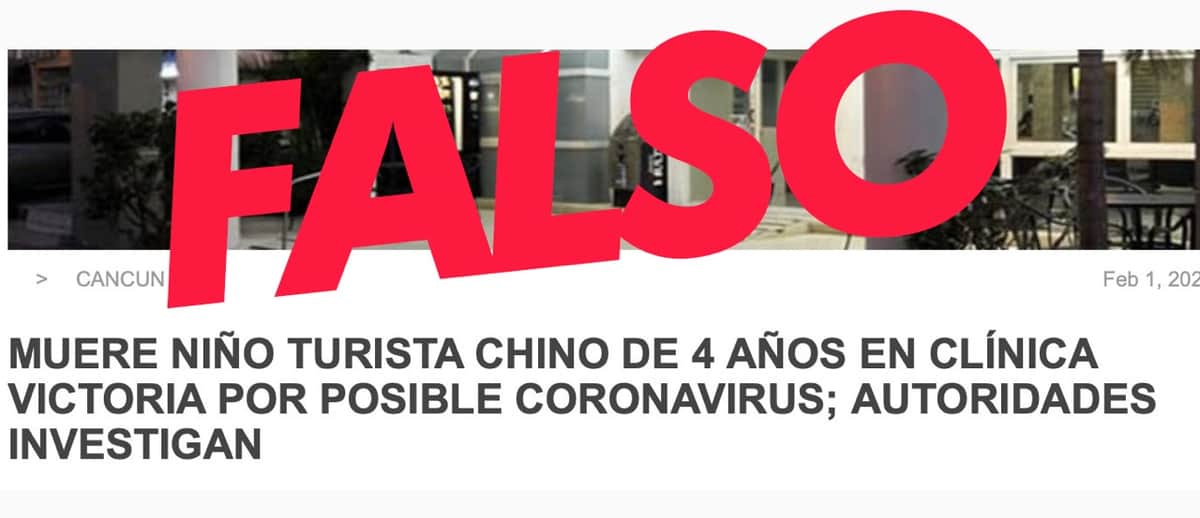 Falsa la información sobre la muerte de un niño chino en Cancún: SESA