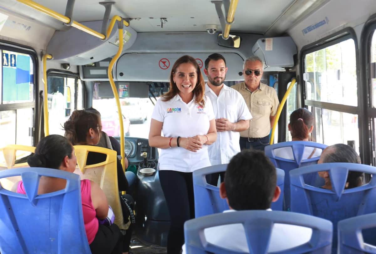 Mara Lezama supervisa medidas preventivas en el transporte público