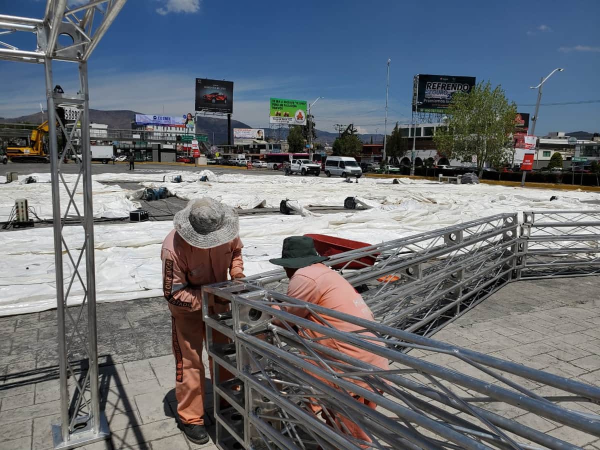 Hidalgo monta un hospital inflable para atender a pacientes con coronavirus