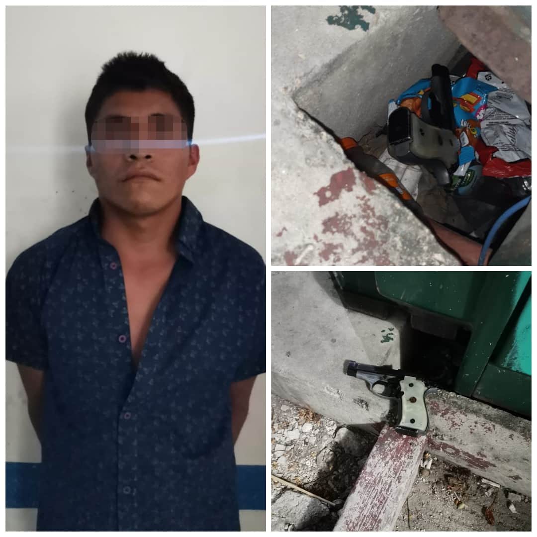 Detienen a sicario armado en Misión del Carmen, Playa del Carmen