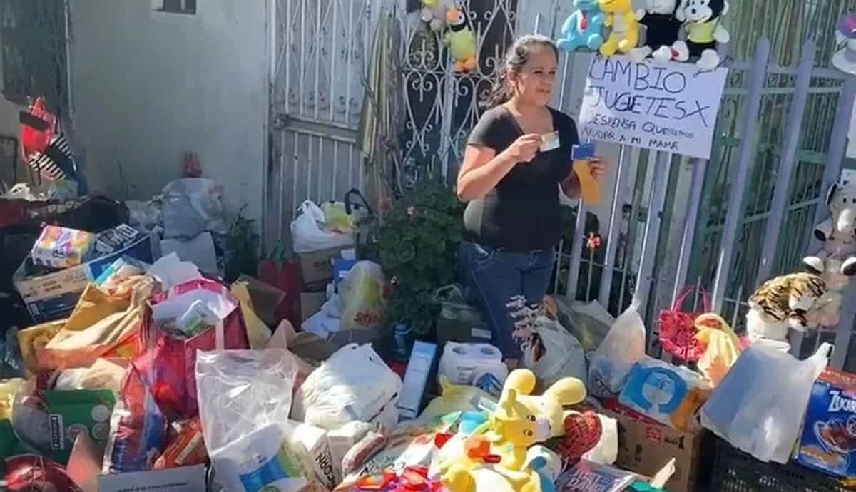 Roban a madre del niño que cambia juguetes por despensa