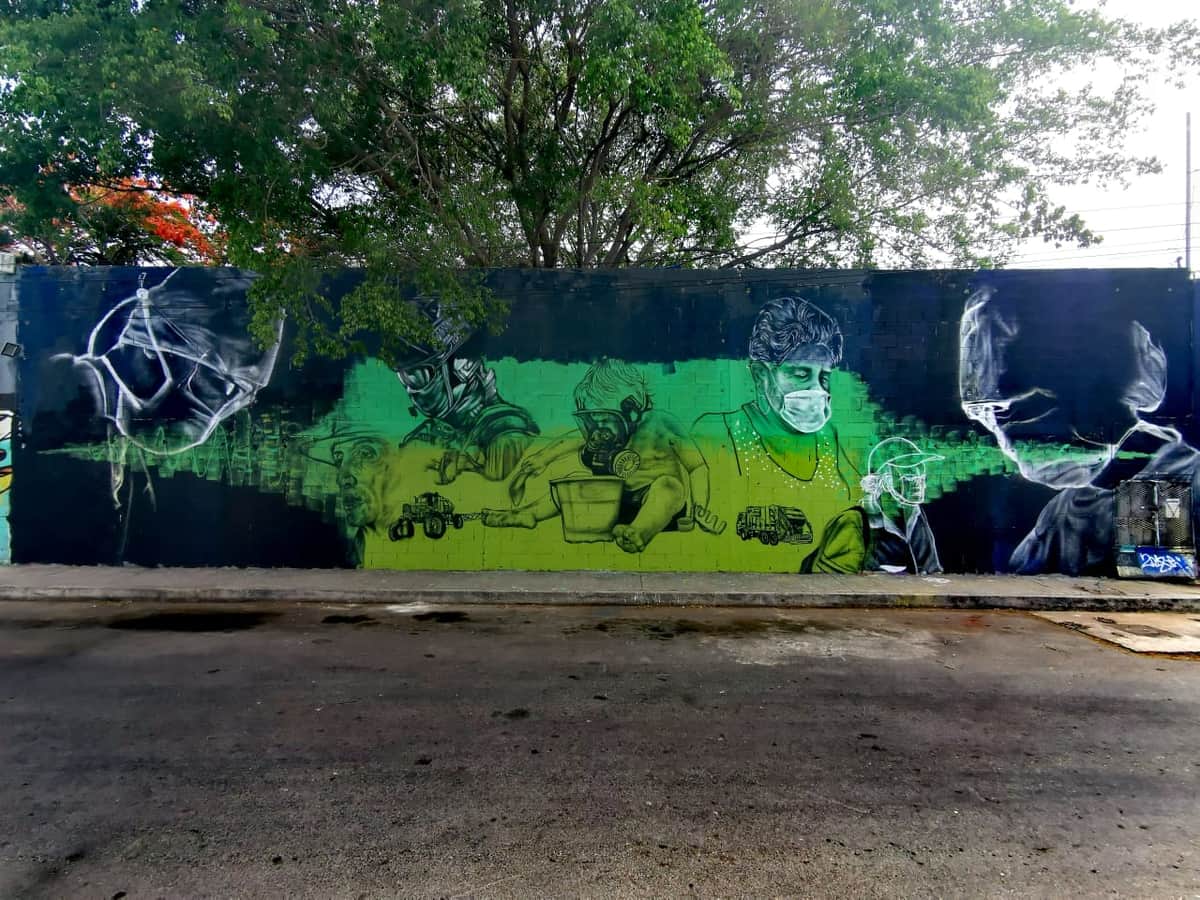 Avanza mural sobre héroes del Covid-19 elegidos por playenses