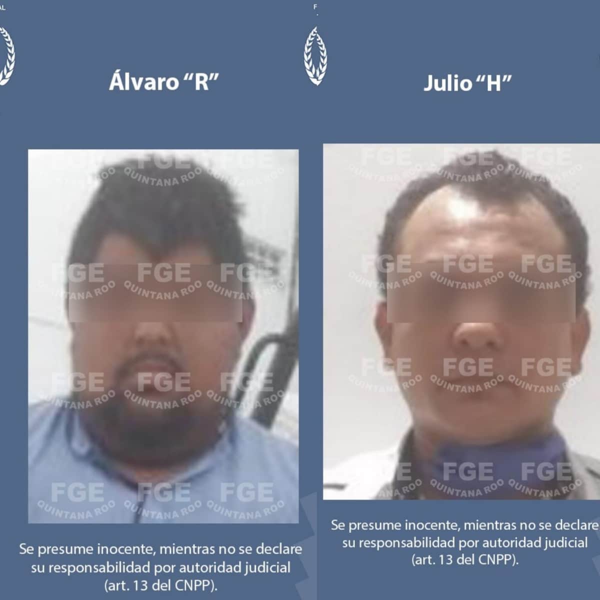 Captura la Fiscalía de Quintana Roo a dos extorsionadores en Playa del Carmen