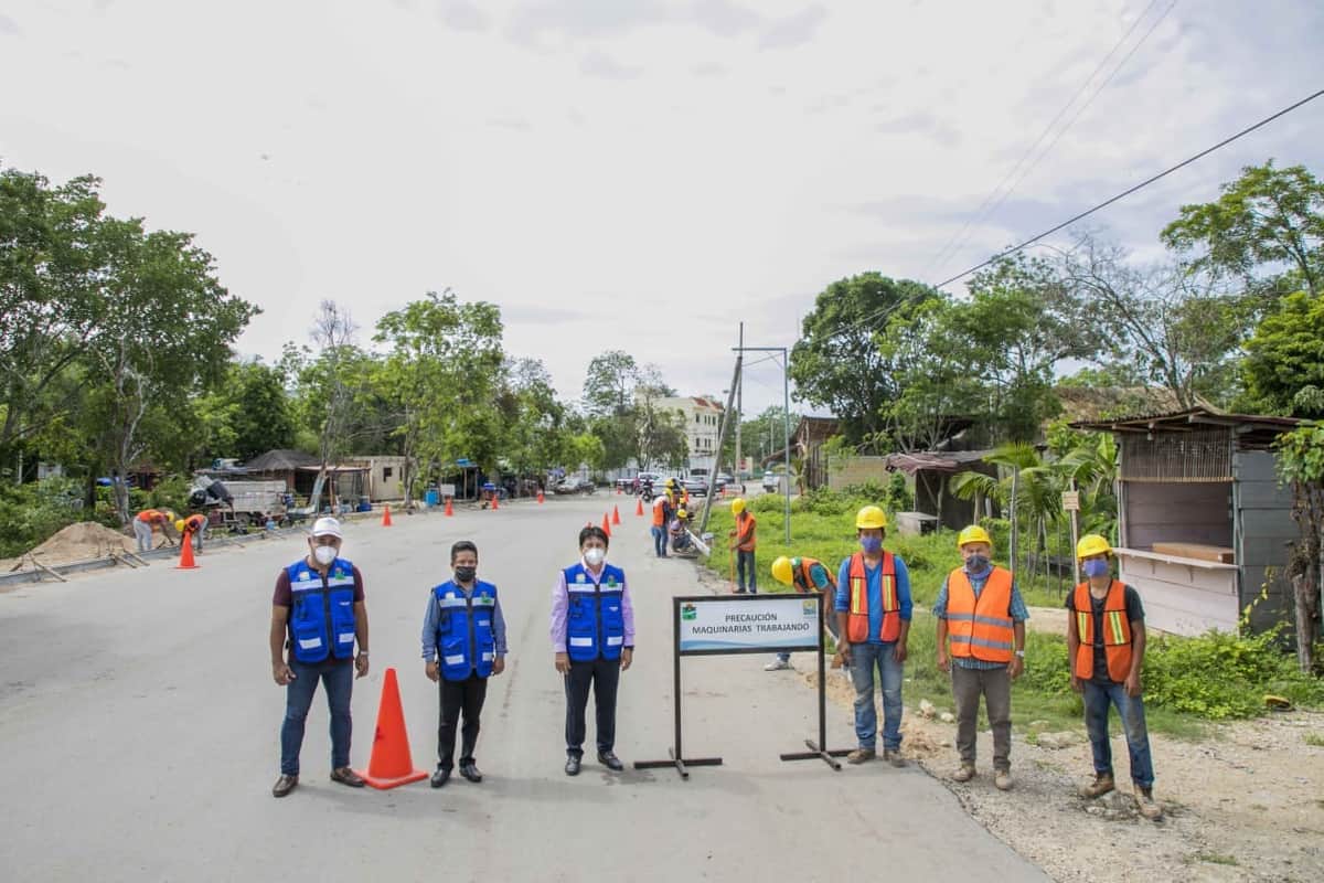 Realizan obras de remodelación en diversas calles de Tulum, para mejorar imagen urbana