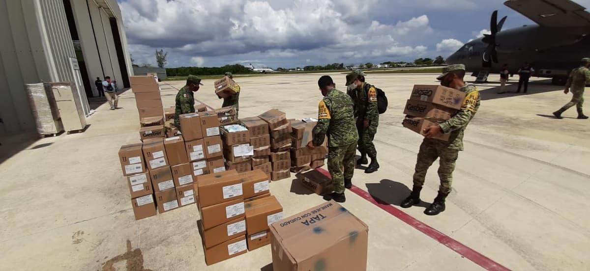 ¡Siguen llegando insumos médicos a Chetumal! Noveno cargamento contra el Covid-19