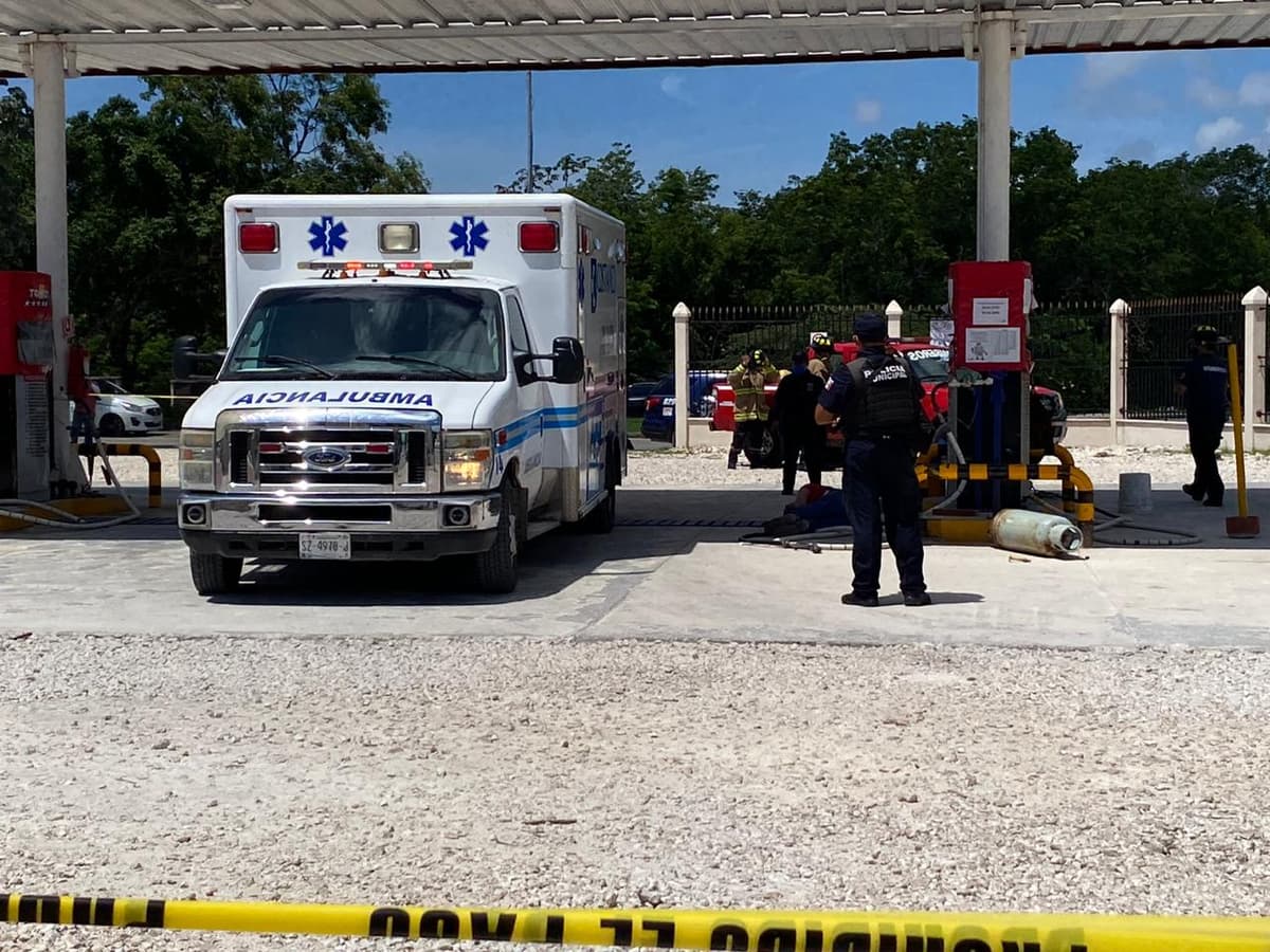 Empleado de Gas Tomza en Playa del Carmen ¡a punto de perder un ojo!