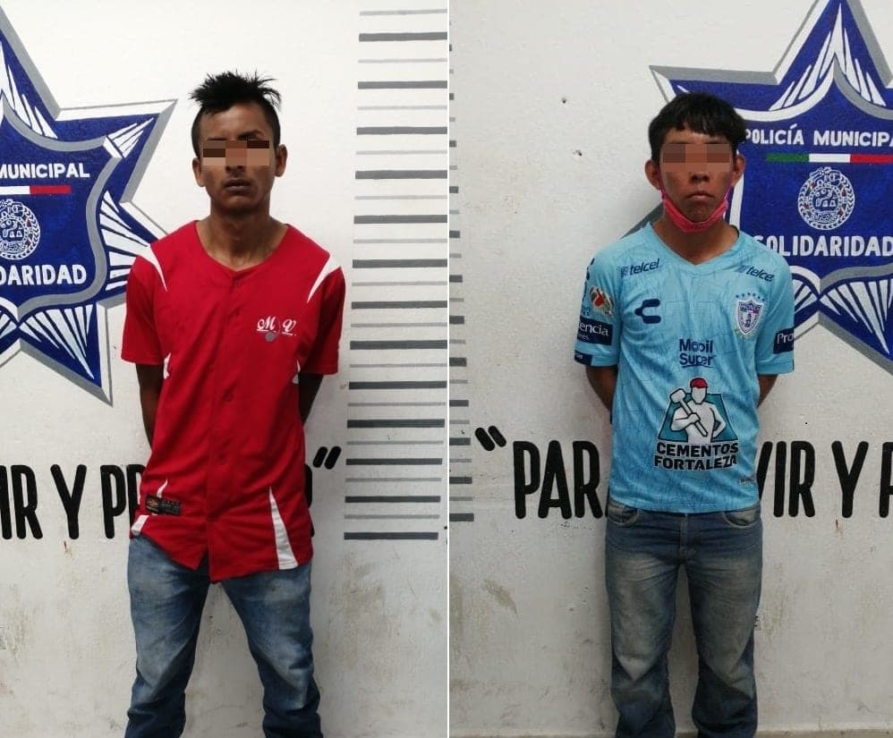 Detienen a dos con diversas drogas a las afueras de Xcaret